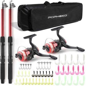 Telescopic Fishing Rod Reel Combo 2pcs 5.9FT/6.89FT Collapsible Fishing Pole
